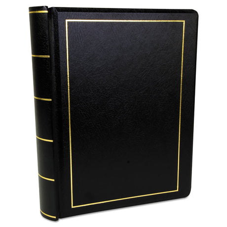 Looseleaf Corporation Minute Book, 1-Subject, Unruled, Black/Gold Cover, (250) 11 x 8.5 Sheets