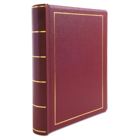 Looseleaf Corporation Minute Book, 1-Subject, Unruled, Red/Gold Cover, (250) 11 x 8.5 Sheets