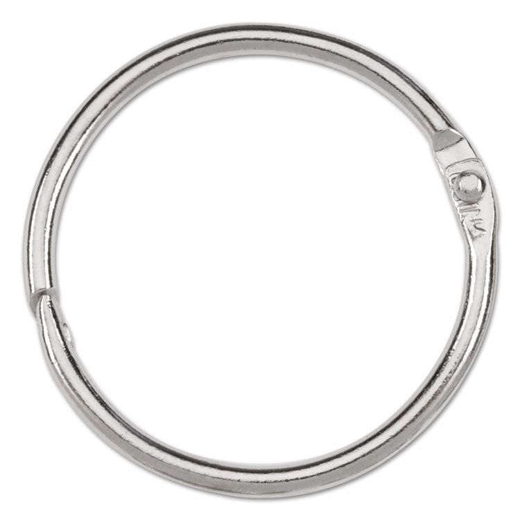 Metal Book Rings, 1.5" Diameter, 100/Box