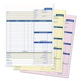 Job Invoice, Snap-Off Triplicate Form, Three-Part Carbonless, 8.5 x 11.63, 50 Forms Total