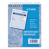 Telephone Message Book with Fax/Mobile Section, Two-Part Carbonless, 4.25 x 5.5, 50 Forms Total