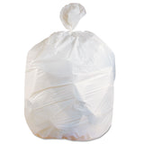 Linear Low-Density Can Liners, 60 gal, 0.75 mil, 38  x 58 , White, 100/Carton