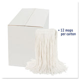 Cut-End Wet Mop Head, Rayon, No. 20, White, 12/Carton