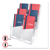 6-Compartment DocuHolder, Leaflet Size, 9.63w x 6.25d x 12.63h, Clear, Ships in 4-6 Business Days