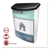 Outdoor Literature Box, 10w x 4.5d x 13.13h, Clear/Black