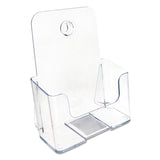 DocuHolder for Countertop/Wall-Mount, Booklet Size, 6.5w x 3.75d x 7.75h, Clear