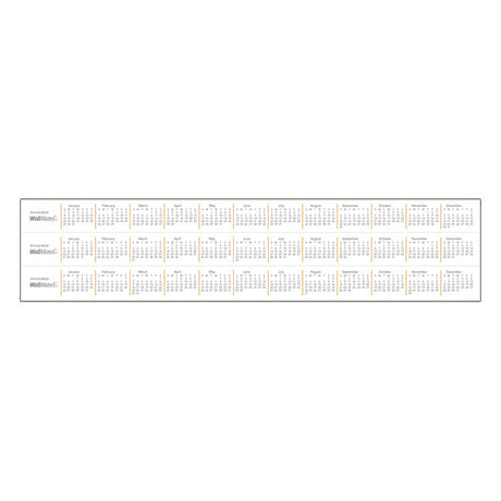 WallMates Self-Adhesive Dry Erase Monthly Planning Surfaces, 24 x 18, White/Gray/Orange Sheets, Undated