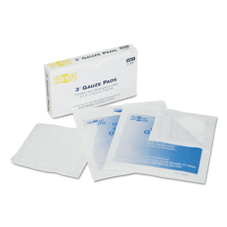 Gauze Pads, Sterile, 3 x 3, 4/Box