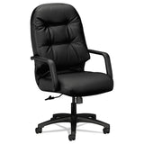 Pillow-Soft 2090 Series Executive High-Back Swivel/Tilt Chair, Supports Up to 300 lb, 16.75" to 21.25" Seat Height, Black