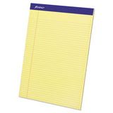 Perforated Writing Pads, Narrow Rule, 50 Canary-Yellow 8.5 x 11.75 Sheets, Dozen