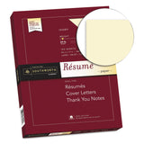 100% Cotton Resume Paper, 24 lb Bond Weight, 8.5 x 11, Ivory, 100/Pack