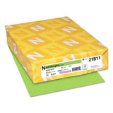 Color Cardstock, 65 lb Cover Weight, 8.5 x 11, Martian Green, 250/Pack