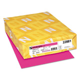 Color Cardstock, 65 lb Cover Weight, 8.5 x 11, Fireball Fuchsia, 250/Pack