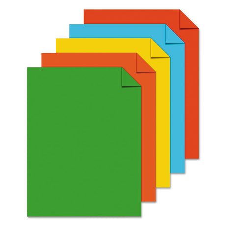 Color Cardstock - Eco  Assortment, 65 lb Cover Weight, 8.5 x 11, Assorted, 250/Pack