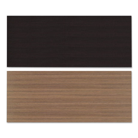 Reversible Laminate Table Top, Rectangular, 71.5w x 29.5d, Espresso/Walnut