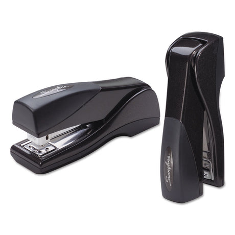 Optima Grip Compact Stapler, 25-Sheet Capacity, Graphite