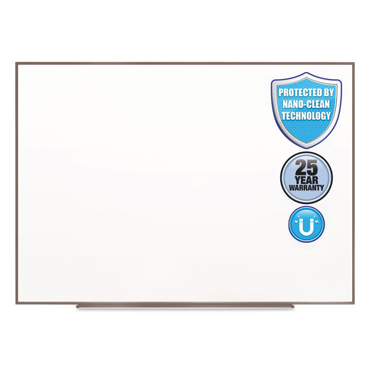 Fusion Nano-Clean Magnetic Whiteboard, 96 x 48, White Surface, Silver Aluminum Frame