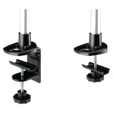 Dual-Swivel Monitor Arm, 360 Degree Rotation, +15 Degree/-90 Degree Tilt, 180 Degree Pan, Black/Gray, Supports 30 lbs