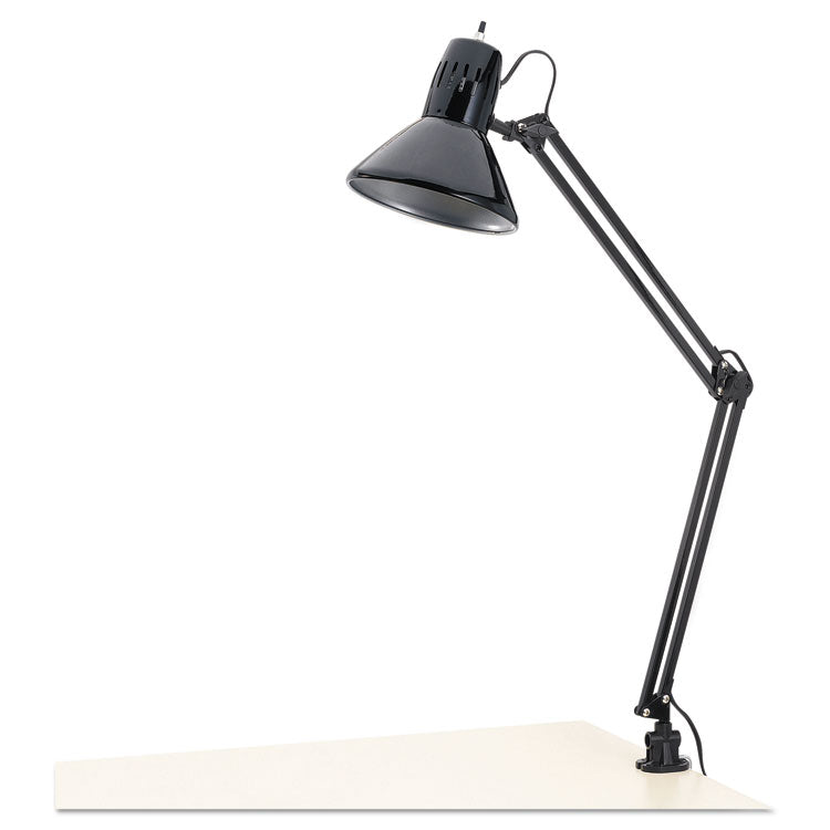 Architect Lamp, Adjustable, Clamp-on, 6.75w x 20d x 28h, Black