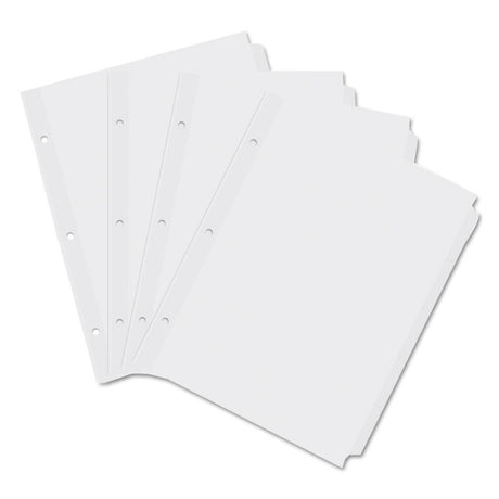 Self-Tab Index Dividers, 5-Tab, 11 x 8.5, White, 36 Sets