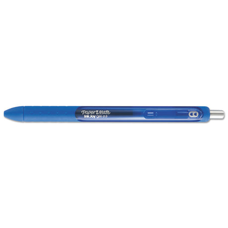 InkJoy Gel Pen, Retractable, Fine 0.5 mm, Blue Ink, Blue Barrel, Dozen