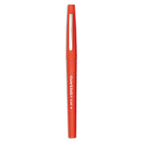 Point Guard Flair Felt Tip Porous Point Pen, Stick, Medium 0.7 mm, Red Ink, Red Barrel, Dozen