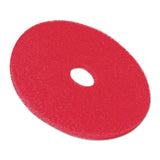 Low-Speed Buffer Floor Pads 5100, 14" Diameter, Red, 5/Carton