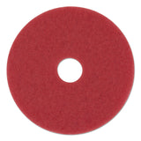 Low-Speed Buffer Floor Pads 5100, 20" Diameter, Red, 5/Carton
