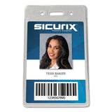 Sicurix Proximity Badge Holder, Vertical, 2 1/2w x 4 1/2h, Clear, 50/Pack