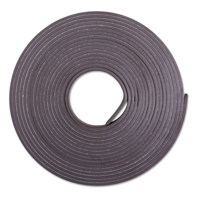 Adhesive-Backed Magnetic Tape, 0.5" x 10 ft, Black