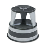 Kik-Step Steel Step Stool, 2-Step, 350 lb Capacity, 16" Diameter x 14.25"h, Slate