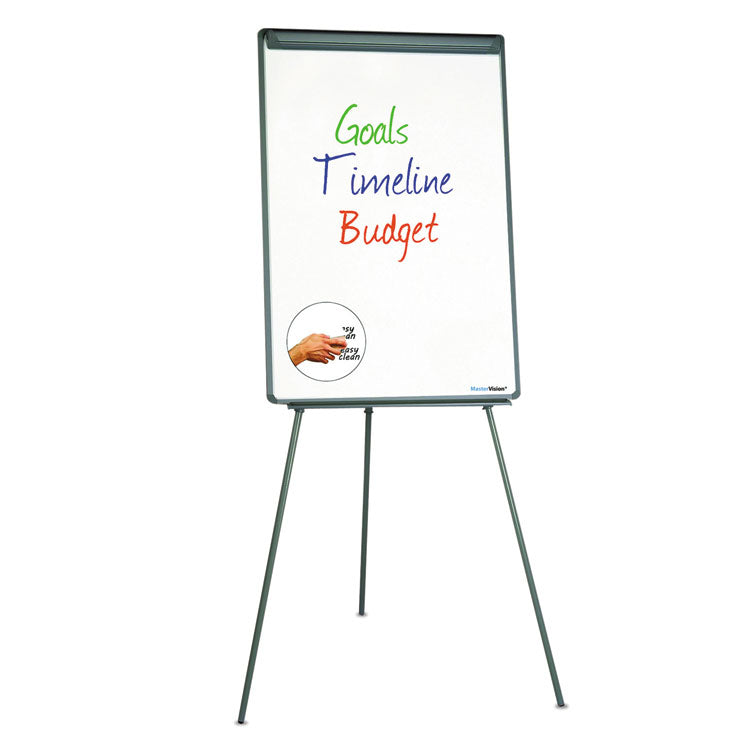 Basic Tripod Melamine Presentation Easel, 22.5 x 42, White/Black