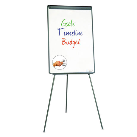 Basic Tripod Melamine Presentation Easel, 22.5 x 42, White/Black