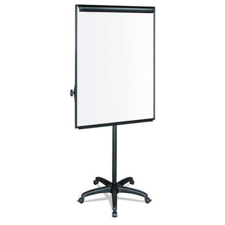 Silver Easy Clean Dry Erase Mobile Presentation Easel, 44" to 75.25" High