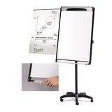 Platinum Mobile Easel, 29 x 41, White Surface, Black Plastic Frame