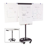 360 Multi-Use Mobile Magnetic Dry Erase Easel, 27 x 41, White Surface, Black Steel Frame