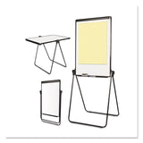Folds-to-a-Table Melamine Easel, 28.5 x 37.5, White, Steel/Laminate