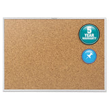 Classic Series Cork Bulletin Board, 96 x 48, Tan Surface, Silver Anodized Aluminum Frame