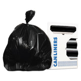 Linear Low Density Can Liners with AccuFit Sizing, 23 gal, 0.9 mil, 30  x 45 , Black, 20 Bags/Roll, 10 Rolls/Carton