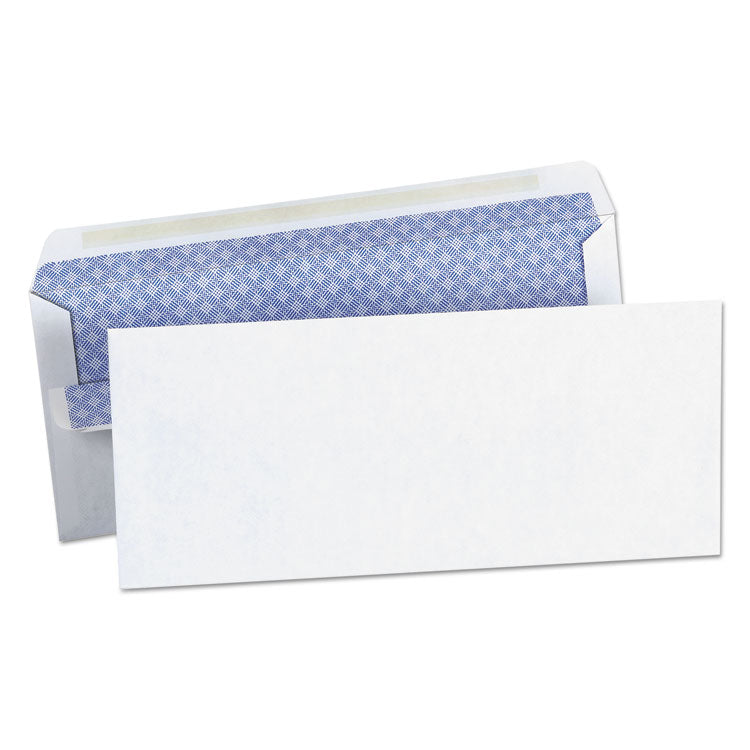 Self-Seal Security Tint Business Envelope, #10, Square Flap, Self-Adhesive Closure, 4.13 x 9.5, White, 500/Box