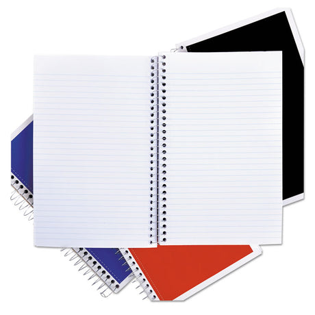 Wirebound Notebook, 3-Subject, Medium/College Rule, Assorted Cover Colors, (120) 9.5 x 6 Sheets, 4/Pack