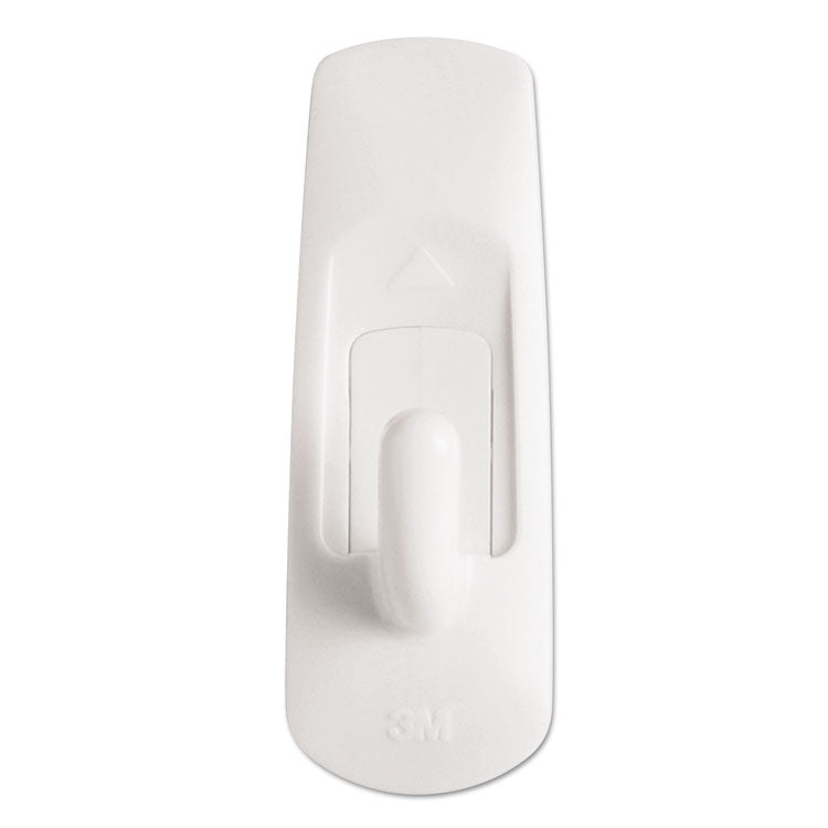 General Purpose Hooks, Small, Plastic, White, 1 lb Capacity, 24 Hooks and 28 Strips/Pack