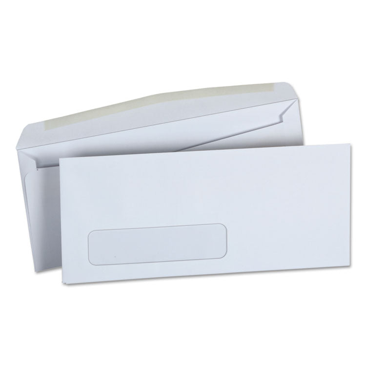 Open-Side Business Envelope, 1 Window, #10, Square Flap, Gummed Closure, 4.13 x 9.5, White, 500/Box