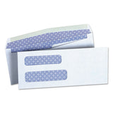 Double Window Business Envelope, #8 5/8, Commercial Flap, Gummed Closure, 3.63 x 8.63, White, 500/Box