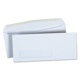 Open-Side Business Envelope, 1 Window, #9, Square Flap, Gummed Closure, 3.88 x 8.88, White, 500/Box