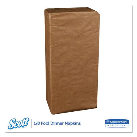 1/8-Fold Dinner Napkins, 2-Ply, 17 x 14 63/100, White, 300/Pack, 10 Packs/Carton