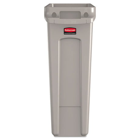 Slim Jim with Venting Channels, 23 gal, Plastic, Beige