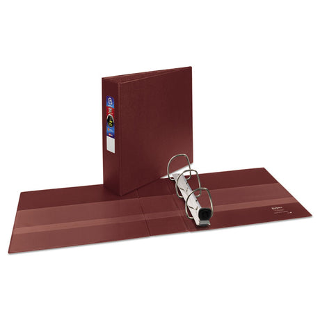 Heavy-Duty Non-View Binder with DuraHinge and Locking One Touch EZD Rings, 3 Rings, 3" Capacity, 11 x 8.5, Maroon