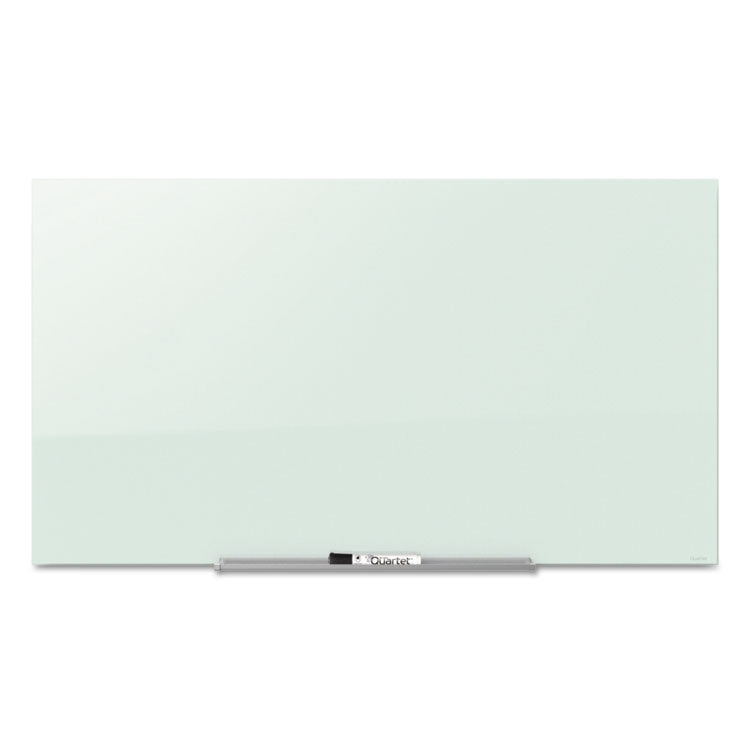 InvisaMount Magnetic Glass Marker Board, 74 x 42, White Surface