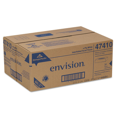Facial Tissue, 2-Ply, White, 100 Sheets/Box, 30 Boxes/Carton